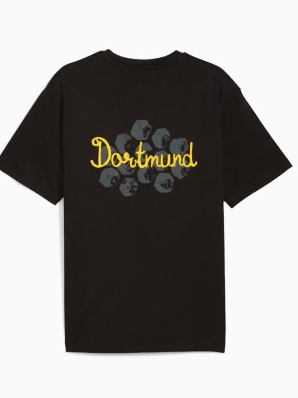PUMA X Kidsuper Borussia Dortmund Black Graphic Crew Neck T-Shirt Men XL 782727 - Picture 2 of 6